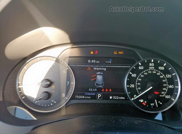 3PCAJ5M19LF121035 2020 INFINITI QX50 White Вид щитка приладів