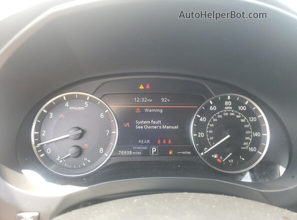 3PCAJ5M32LF102800 2020 INFINITI QX50 Gray Вид щитка приладів