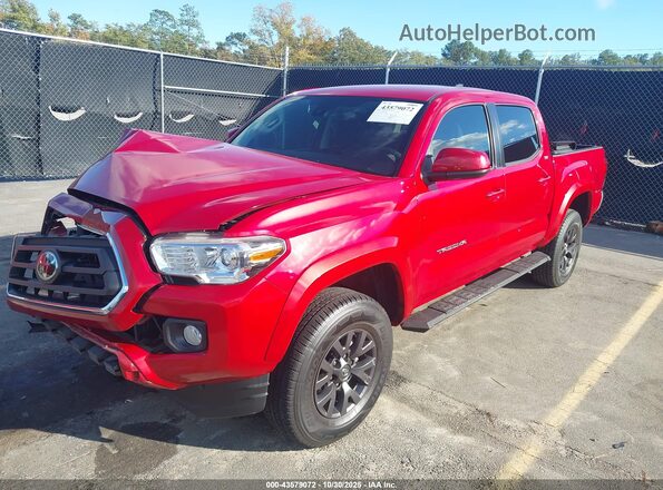 3TMAZ5CN0LM130862 2020 TOYOTA TACOMA Red Առջևի ձախ երեք քառորդ տեսարան