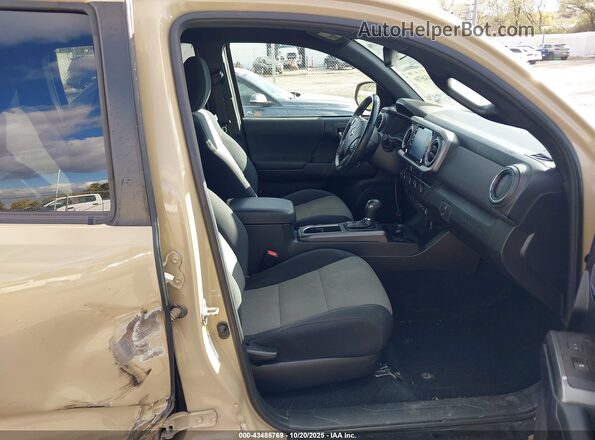 3TMCZ5AN9LM350786 2020 TOYOTA TACOMA Tan წინა სალონის ხედი
