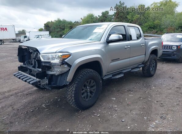 3TYCZ5AN6NT077233 2022 TOYOTA TACOMA Silver Առջևի ձախ երեք քառորդ տեսարան