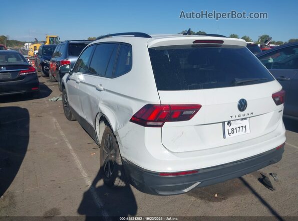 3VV0B7AX3NM097859 2022 VOLKSWAGEN TIGUAN Белый Задняя левая четверть
