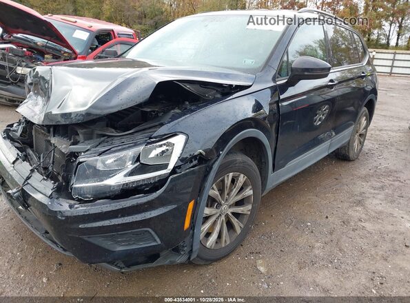 3VV1B7AX0LM082124 2020 VOLKSWAGEN TIGUAN Black Առջևի ձախ երեք քառորդ տեսարան