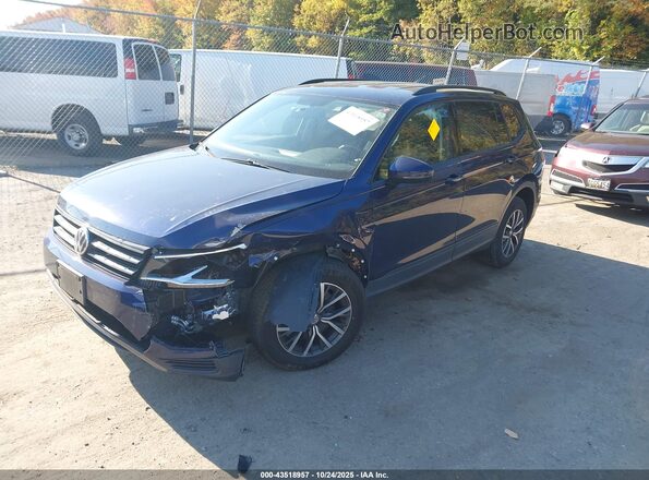 3VV1B7AX4MM106491 2021 VOLKSWAGEN TIGUAN Dark Blue Передняя левая четверть
