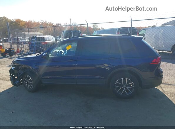 3VV1B7AX4MM106491 2021 VOLKSWAGEN TIGUAN Dark Blue Панорамный вид салона 360°