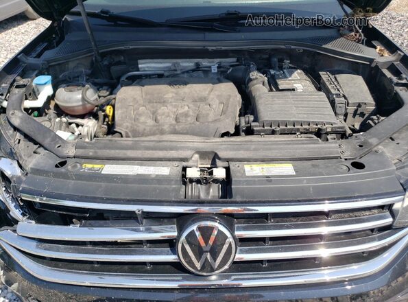 3VV2B7AX1NM164855 2022 VOLKSWAGEN TIGUAN Black უკანა სალონის ხედი