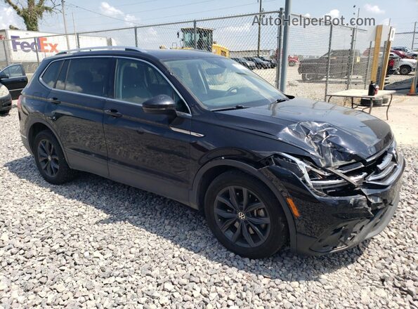 3VV2B7AX1NM164855 2022 VOLKSWAGEN TIGUAN Black წინა მარჯვენა