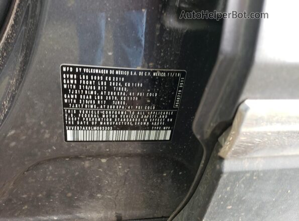 3VV2B7AX9LM063303 2020 VOLKSWAGEN TIGUAN Gray 
