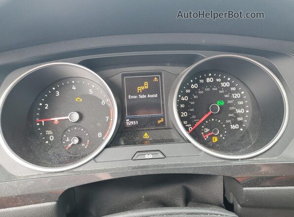 3VV3B7AX0LM086991 2020 VOLKSWAGEN TIGUAN Silver ხელსაწყოთა პანელის ხედი