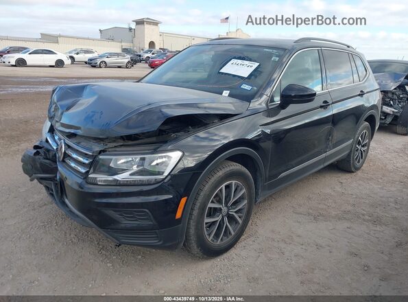 3VV3B7AX2MM073502 2021 VOLKSWAGEN TIGUAN Black Առջևի ձախ երեք քառորդ տեսարան
