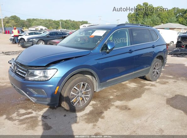3VV3B7AX5LM114428 2020 VOLKSWAGEN TIGUAN Blue Przód lewy