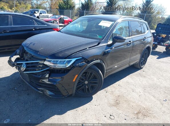 3VV8B7AX7NM003825 2022 VOLKSWAGEN TIGUAN Black წინა მარცხენა ხედი სამი მეოთხედიდან
