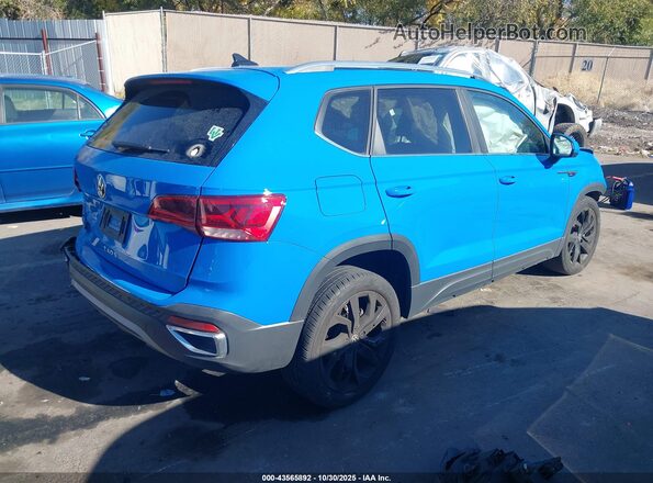 3VVEX7B23PM318471 2023 VOLKSWAGEN TAOS Blue უკანა მარჯვენა