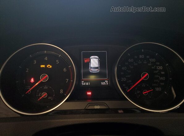 3VW547AU1JM260441 2018 VOLKSWAGEN GTI Black Widok zestawu wskaźników