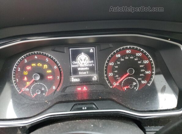 3VWCB7BU6LM016508 2020 VOLKSWAGEN JETTA Red Instrument cluster view