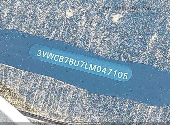 3VWCB7BU7LM047105 2020 VOLKSWAGEN JETTA Gray ძრავის განყოფილების ხედი