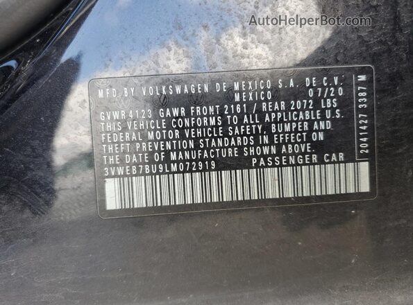 3VWEB7BU9LM072919 2020 VOLKSWAGEN JETTA Черный Вид подкапотного пространства