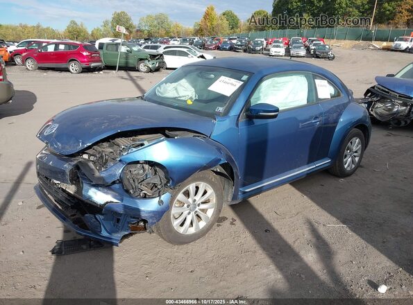 3VWFD7ATXKM719379 2019 VOLKSWAGEN BEETLE Blue Передня ліва чверть