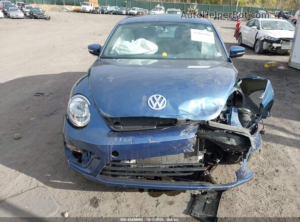 3VWFD7ATXKM719379 2019 VOLKSWAGEN BEETLE Blue Вид щитка приладів