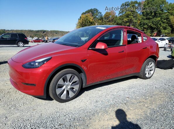 7SAYGDEE5RA217617 2024 TESLA MODEL Y Red Задня ліва чверть