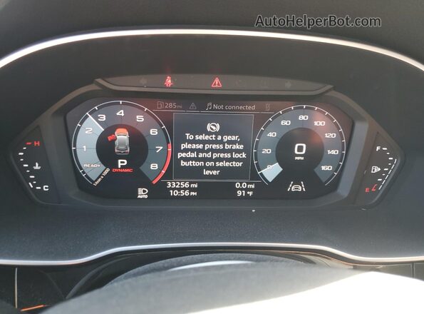 WA1DECF3XM1029439 2021 AUDI Q3 Gray Вид щитка приладів