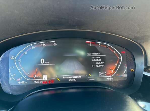 WBAJS3C03LCD49216 2020 BMW 5 SERIES Black Dashboard view