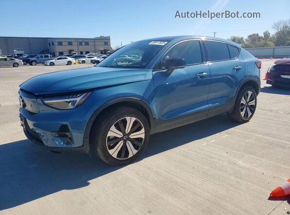 YV4ED3GL0P2057824 2023 VOLVO C40 Синий Задняя левая четверть