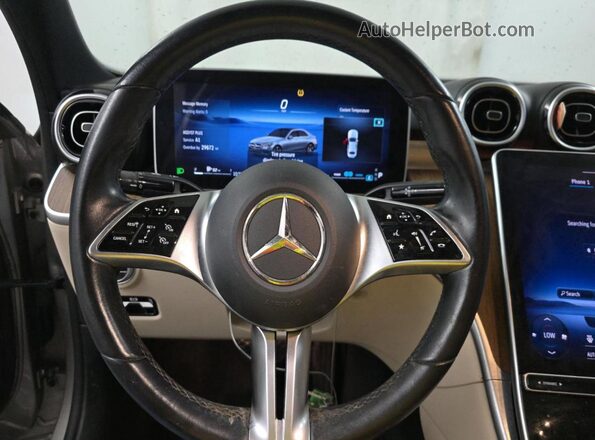 W1KAF4GB2NR036864 2022 MERCEDES-BENZ C Gray ხელსაწყოთა პანელის ხედი