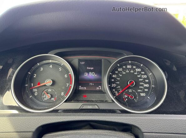 3VW5T7AU5KM014139 2019 VOLKSWAGEN GTI Black Вид щитка приладів