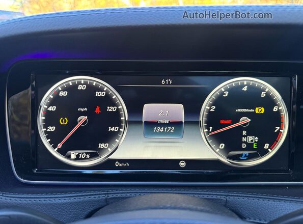 WDDUG8FB9HA331448 2017 MERCEDES-BENZ S-CLASS Black Вид щитка приладів