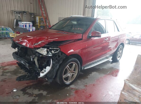4JGDA5HB1JB201540 2018 MERCEDES-BENZ GLE 350 Red Передня ліва чверть
