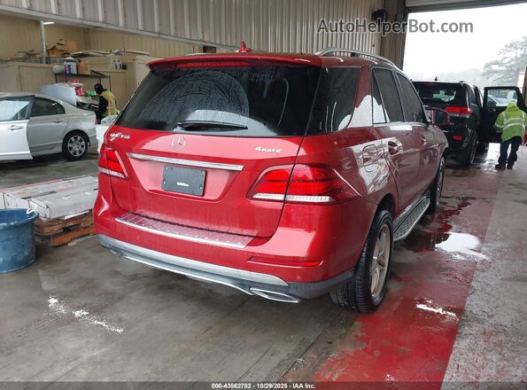 4JGDA5HB1JB201540 2018 MERCEDES-BENZ GLE 350 Red Задня права чверть