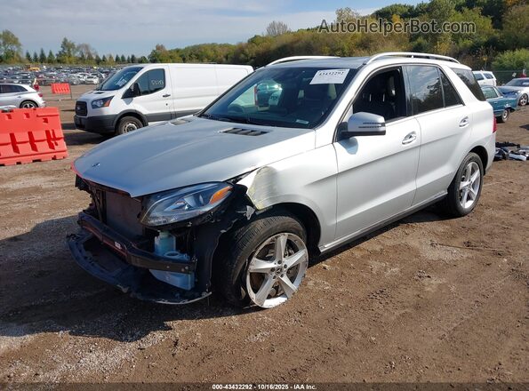 4JGDA5HB8HA989619 2017 MERCEDES-BENZ GLE 350 Серебряный Передняя левая четверть
