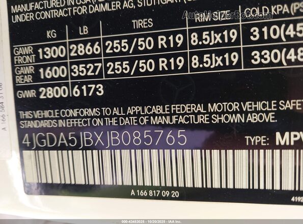 4JGDA5JBXJB085765 2018 MERCEDES-BENZ GLE 350 White Вид підкапотного простору