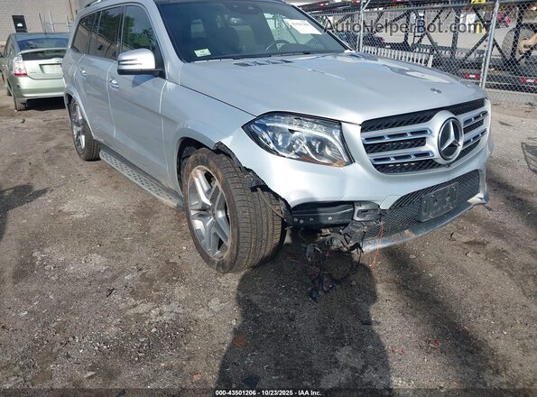 4JGDF7DE2KB186805 2019 MERCEDES-BENZ GLS 550 Silver Front view