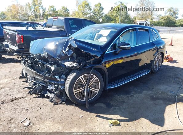 4JGDM2EBXPA013477 2023 MERCEDES-BENZ EQS 450 SUV Black წინა მარცხენა ხედი სამი მეოთხედიდან