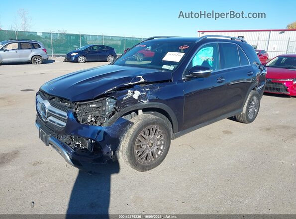 4JGFB4KB5NA622634 2022 MERCEDES-BENZ GLE 350 Blue Առջևի ձախ երեք քառորդ տեսարան