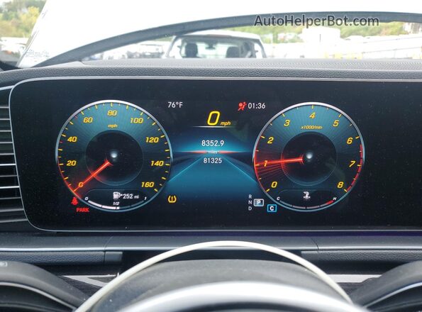4JGFB4KBXLA076877 2020 MERCEDES-BENZ GLE Gray Widok zestawu wskaźników