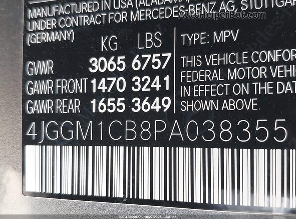 4JGGM1CB8PA038355 2023 MERCEDES-BENZ EQE 350 SUV Gray Widok komory silnika