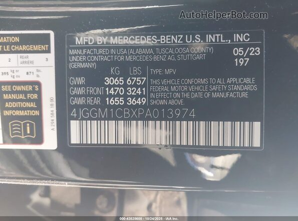 4JGGM1CBXPA013974 2023 MERCEDES-BENZ EQE 350 SUV Black Widok komory silnika