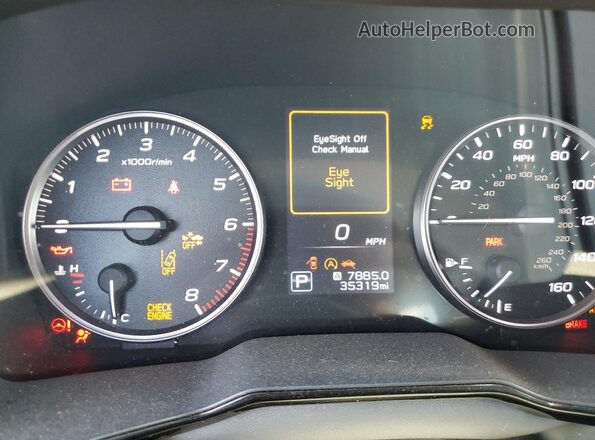 4S3BWAC64L3012605 2020 SUBARU LEGACY Blue Instrument cluster view