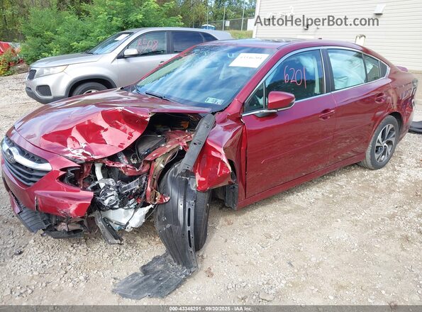 4S3BWAF69N3019063 2022 SUBARU LEGACY Red Առջևի ձախ երեք քառորդ տեսարան