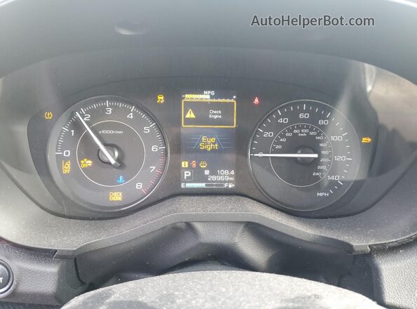 4S3GKAB65L3601794 2020 SUBARU IMPREZA Красный Вид щитка приборов