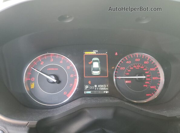 4S3GKAL60L3600633 2020 SUBARU IMPREZA Белый Вид щитка приборов