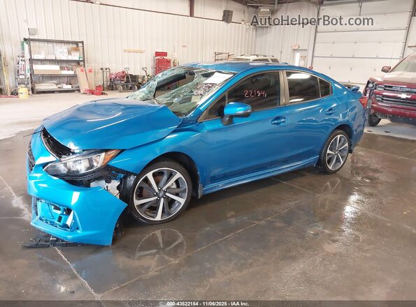 4S3GKAL65N3608150 2022 SUBARU IMPREZA Blue Vista tres cuartos delantera izquierda