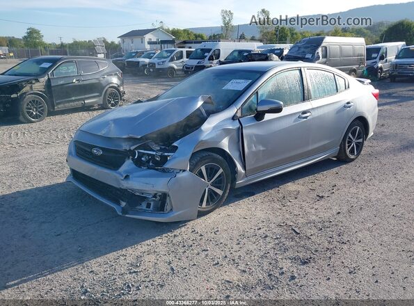 4S3GKAL66M3606227 2021 SUBARU IMPREZA Silver Առջևի ձախ երեք քառորդ տեսարան