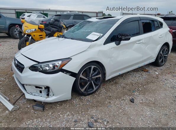 4S3GTAM61L3706987 2020 SUBARU IMPREZA White წინა მარცხენა ხედი სამი მეოთხედიდან