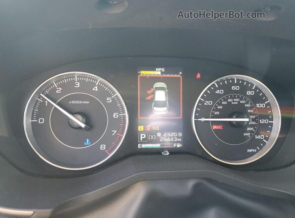 4S3GTAU63M3709343 2021 SUBARU IMPREZA Silver Вид щитка приладів