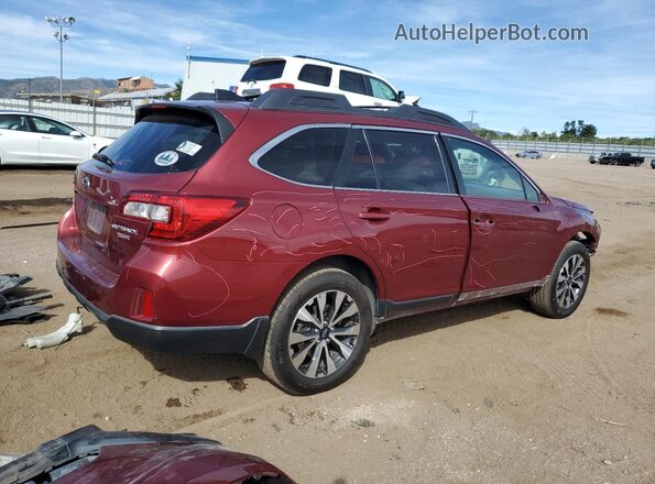 4S4BSENCXG3279240 2016 SUBARU OUTBACK Red უკანა მარჯვენა