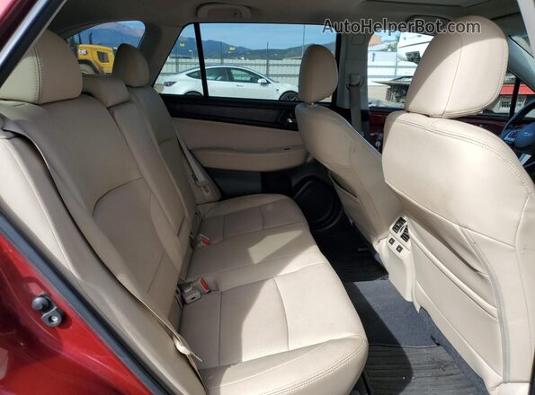 4S4BSENCXG3279240 2016 SUBARU OUTBACK Red უკანა სალონის ხედი